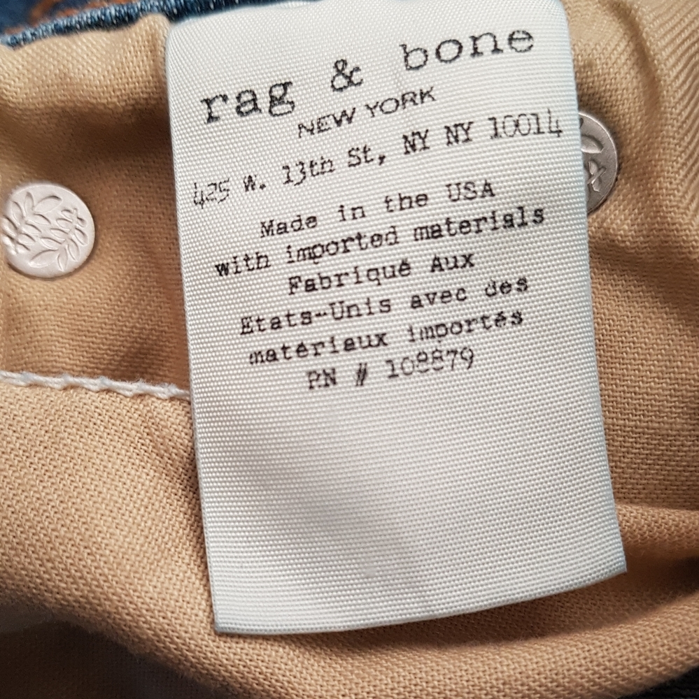 rag & bone- Distressed High Rise, Skinny Jeans - Picture 8 of 10